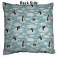 thumbnail image 2 of PKQWTM cute penguins Reversible Mermaid Cushion Cover Home Decor Sequin Pillow Case Size 20x20 inches, 2 of 2