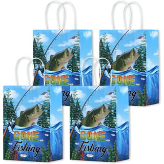 60Pcs Gone Fishing Party Supplies Gone Fishing Banner Ceiling Streamers  Fish Paper Signs Fishing Party Decorations Fish Hanging Swirl Paper Cutouts