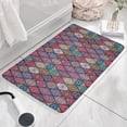 thumbnail image 3 of Red Boho Ethnic Geometric Flannel Non Slip Door Rugs,Washable Door Mats Indoor,Decorative Door Mats,Dirt-Resistant and Absorbent Doormat for Entrance,Bedroom,Kitchen,Bathroom,31.5"x17", 3 of 4