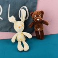 thumbnail image 4 of Porte-clés en Peluche Animal Mignon Rabbit Jouet en Peluche et Pendentif de Poupée de Sac à Dos Intéressant pour Enfants Ou Amis (OX Rabbit), 4 of 4