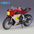 thumbnail image 2 of WELLY 1:12 MV Agusta Superveloce Ago Alloy Racing Motorcycle Model Diecast Metal Street Motorcycle Model Simulation Kids Toy Gif, 2 of 6
