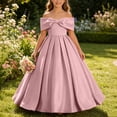 thumbnail image 7 of ATOGUTA Teen Girl Birthday Dresses Strapless Satin Homecoming School Dance Wedding Birthday Party Graduation Pageant Bridesmaid Hot Pink, Size 5T-14, 7 of 7