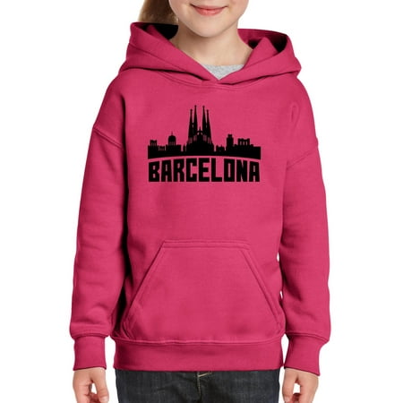 Barcelona Hoody - Barcelona Spain Unisex Hoodie For Girls and Boys Youth Sweatshirt