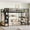 Queen, variant on Leumius Twin XL size Loft Bed with Wardrobe,Metal Loft Bed Frame with Storage Shelves and Pegboard,