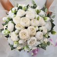4 Packs Peonies Artificial Flowers, Small Silk Faux Fake Peony Flower