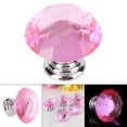 thumbnail image 1 of Boutons de Porte Roses, Boutons de Porte Roses, Poignées de Porte Roses, 10 Pcs 30mm Boutons de Porte en Verre Rose pour Tiroir Armoire Cuisine, 1 of 8