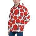 thumbnail image 2 of Lsque Hand Drawn Tomatoes Patten Youth Hoodie Sweatshirt Pullover with Kangaroo Pocket Boys and Girls Hoodie Warm Hoodie for Kids-X-Large, 2 of 6