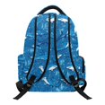 thumbnail image 2 of KUIFORTI Shark Blue Print Boys Backpack Kids Bookbag Durable Wear Resistant School Bag Adjustable Straps for Elementary Middle School, 2 of 7