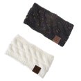 thumbnail image 2 of protectores auditivos de punto cálidos para exteriores, para invierno, para mujer (negro y blanco), 2 of 7