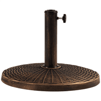 Alden Design 23lbs Metal Patio Market Umbrella Base for Outdoors, Bronze
