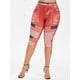 thumbnail image 3 of Más el tamaño de la mariposa de la bandera americana Imprimir recortada Jeggings Rosegal Leggings de talla grande, 3 of 5