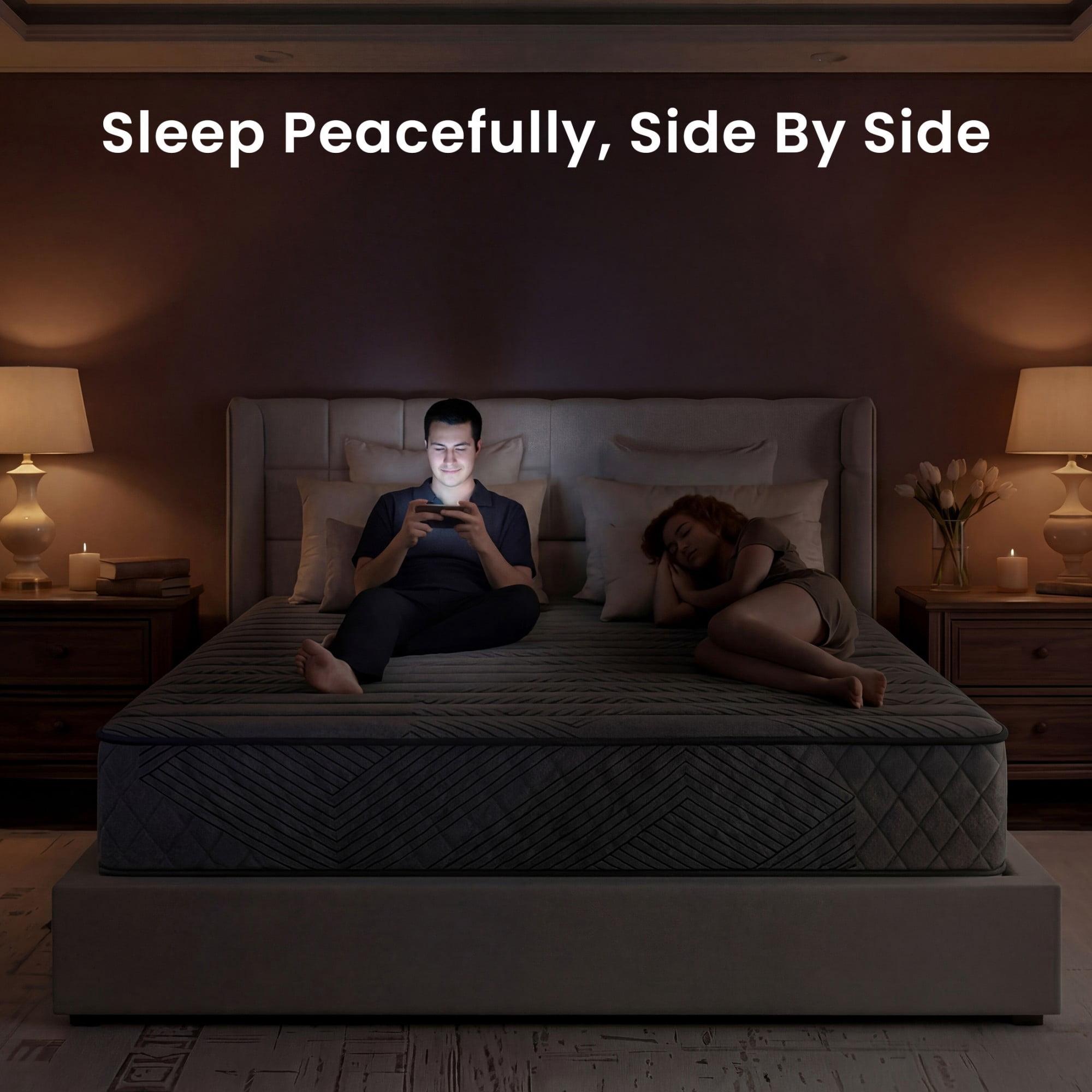 POSMOND Full Size Mattress 10 inch Hybrid Mattress in a Box with Pocket Spring,Medium Firm Mattresses for Back & Stomach Sleepers,CertiPUR-US Certified