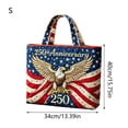 thumbnail image 2 of Luckky 250th Anniversary Tote Bag,1776-2026 Patriotic Quilted Shoulder Bag, 2 of 6