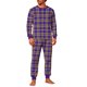 thumbnail image 2 of Pijama navideño para hombre, blusa y pantalones con estampado navideño a cuadros., 2 of 5