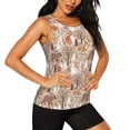 thumbnail image 2 of Balery Woodland Animals in Neutral Tones Camiseta sin mangas estampada ligera para mujer, tops de entrenamiento sin mangas, camisetas de yoga transpirables de secado rápido.-X-Large, 2 of 7
