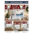 thumbnail image 6 of lapiupiu Valances for Windows Cute Snowman Valance Curtains Rod Pocket Bathroom Small Window Treatments for Kitchen Living Room Bedroom, 54"x18", 6 of 8