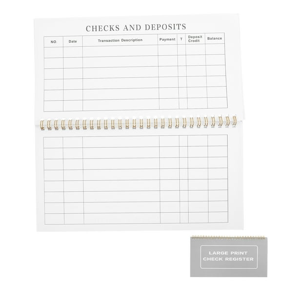 FONDOTIN 2Pcs Portable Check Register Book with Calendar White Paper for Personal Account Tracking