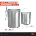 thumbnail image 5 of Megamaster Turkey Fryer Pot with Basket, 30 Qt Aluminum Seafood Boil Pot with Lid and Silicon Handles, Premium Turkey Deep Fryer Pot for Outdoor Cooking, 5 of 7