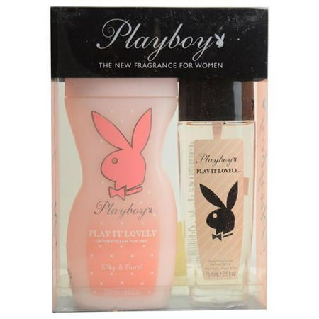 Playboy Play It Lovely By Playboy Body Fragrance Spray 2.5 Oz & Shower Cream 8.4