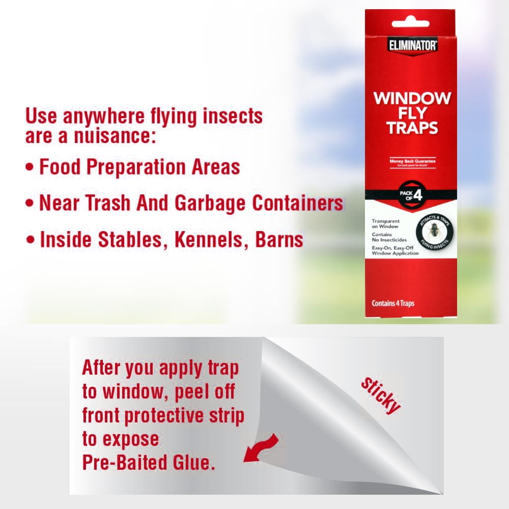 Window Fly Traps Indoor Clear 15pk Strips Indoor. The Only Double Strip  Trap for Home. Paper Catchers Inside Home Flypaper House Killer Bug Catcher