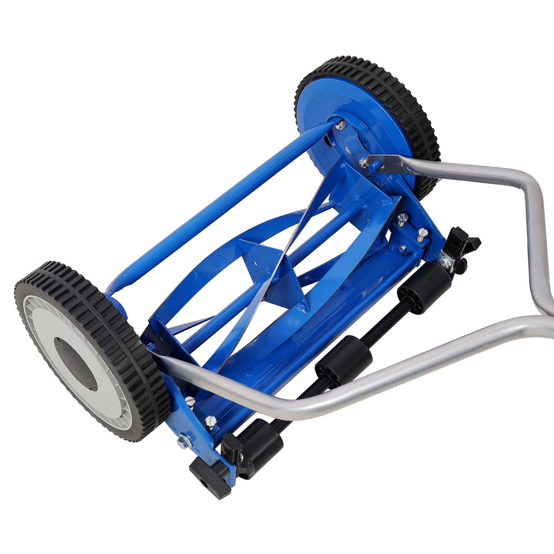 S-HOME Lightweight 14" Push Lawn Mower With 5 Blade Reel Durable Blue Color Hand Reel Eco Friendly Manual Grass Cutter