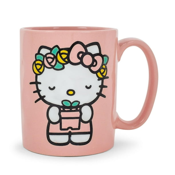 Taza de cerámica Toynk Sanrio Hello Kitty Flower Badge 530 ml