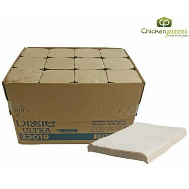 Dixie Ultra Napkin Dispenser 6.5x9.85 Brown 2 Ply 250 CT (24/Case)