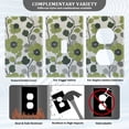 thumbnail image 3 of Yayeee Duplex Wall Plate 1-Gang 4.5"x2.7" Home Receptacle Light Switch Decorative Outlet Cover, Retro Flower Print, 3 of 7