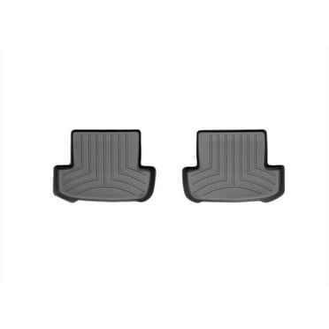WeatherTech Custom Fit FloorLiners compatible with Mercedes C-Class, E-Class, C 63 AMG - 2nd Row (2-Piece Liner), Black