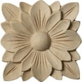 thumbnail image 2 of Ekena Millwork ROS02X02SPRW 2.75 in. W x 2.75 in. H x .25 in. P Springtime Rosette- Rubberwood- Architectural Accent, 2 of 3