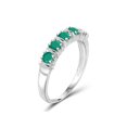thumbnail image 4 of JewelersClub Emerald Ring Birthstone Jewelry – 0.60 Carat Emerald 0.925 Sterling Silver Ring Jewelry – Gemstone Rings with Hypoallergenic 0.925 Sterling Silver Band, 4 of 4