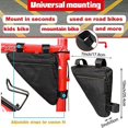 thumbnail image 4 of 4 Pieces USB Rechargeable Bike Light Bike Headlight and Taillight Front and Rear Bicycle Light and 1 Piece Bike Storage Bag Waterproof Triangle Saddle Frame Pouch for Cycling, 4 of 5