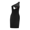 thumbnail image 3 of Vestido de verano con hombros descubiertos para mujer, minivestido para ir de compras, playa, trabajo, desplazamientos M, 3 of 7