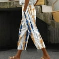 thumbnail image 2 of QATAINLAV Striped Cropped Pants for Women 2025 Summer Casual Drawstring Capri Pants Beach Vacation Clothes Plus Size High Waisted Ladies Capris with Pockets Multicolor 4XL, 2 of 6