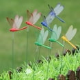 thumbnail image 4 of Djiypn 24PCS Dragonfly Garden Stakes, 10" Plastic Garden Decorations 4 Colors Dragonfly Ornaments for Indoor Outdoor Yard, 4 of 9