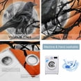 thumbnail image 2 of Fsddascl Halloween Blackout Curtains for Bedroom/Living Room, Thermal Insulated Kitchen Curtains, Orange Black Branches Retro Moon Crow Grommet Darkening Window Treatment Drapes 52"x63"x2, 2 of 6