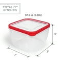 thumbnail image 2 of Totally Kitchen Square Food Containers | Microwave Safe & BPA Free | Thick, Durable & Leak Resistant | Red, Set of 5 (10 Pieces Total), 2 of 10
