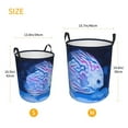 thumbnail image 5 of LNWH Laundry Basket, Underwater World Fish Pattern Foldable Laundry Hamper With Handles Waterproof, Medium, 5 of 8