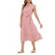 thumbnail image 4 of INSPIRE CHIC Vestidos Midi para Mujeres con Cuello Alto y Mangas Rizadas XL Rosa, 4 of 6