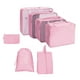 thumbnail image 4 of 7 piezas de organizadores de equipaje de viaje impermeables, bolsas organizadoras de equipaje ligeras rosado, 4 of 8