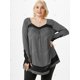 thumbnail image 2 of Camiseta de Talla Grande de Encaje de Ganchillo Irregular Rosegal  Mangas largas de talla grande, 2 of 5