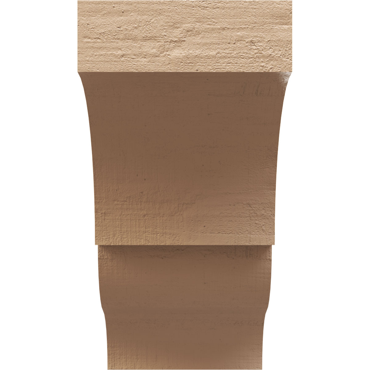 7"W x 14"D x 14"H Classic Asheboro Rough Cedar Woodgrain TimberThane Corbel, Primed Tan