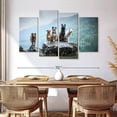 thumbnail image 3 of Elephant Stock Dog Alliance Wall Art - Horizontal Multi Panel Canvas - Living Room Wall Decor - Animal Multi Panel - White And Gray Decor - 68" x 42", 3 of 8