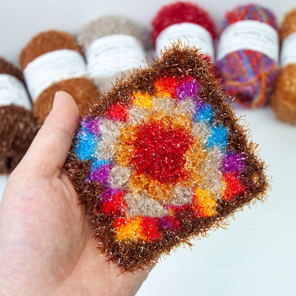 120 Yards Scrubby Yarn Skein for Crocheting Dishcloths Scrubby Crocheting
