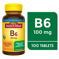 Nature Made Vitamin B6 100 mg Tablets, B6 Vitamins for Energy Metabolism Support, 100 Count