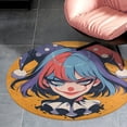 thumbnail image 4 of Psychedelic Clown Joker Round Carpet Circle Rug Outdoor Patio Area Rug Washable Large Area Rugs Hallway Room Decor Fitness Mats, 4 of 8