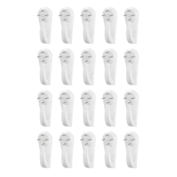 Unique Bargains 30lbs Non-Trace Hanger 50x21mm Non-mark Photo Frame Hooks 20Pack