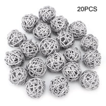 20 Pcs Wicker Rattan Balls Decorative Orbs Vase Fillers for Craft DIY, Party, Wedding Decoration, Aromatherapy Accessories, Garden Decoration