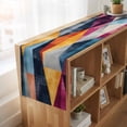 thumbnail image 6 of Colorful Rhombus 36 Inch Table Runner, Abstract Geometric Artwork Farmhouse Dresser Scarf Cotton & Linen Tablerunner for Dining/Kitchen Island/Holiday Party Décor Small 13" x 36", 6 of 9