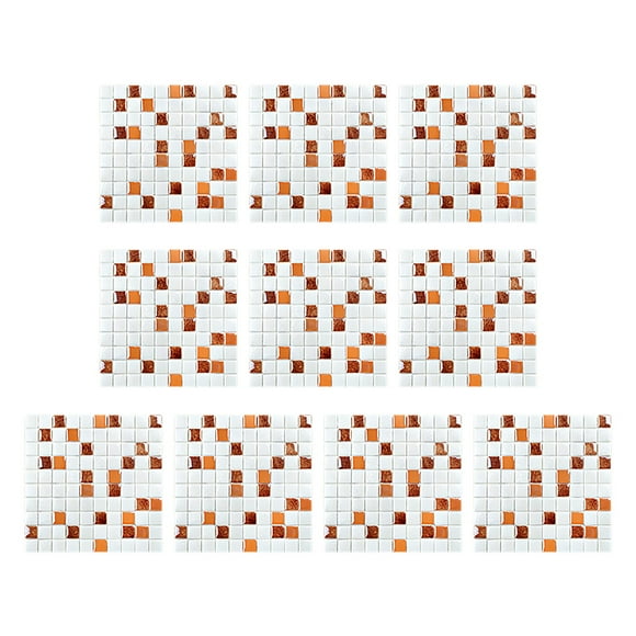10 Sheet Peel and Stick Backsplash Mosaic 3D Backsplash Tile for Kitchen Waterproof Peel and Stick Backsplash Tile for Bathroom Laundry Room Cabinet Shower 4"x4"